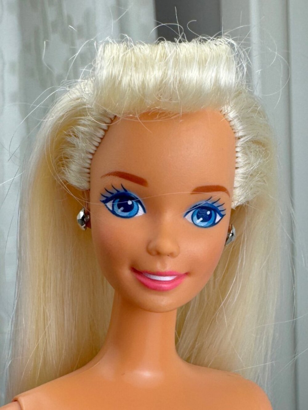 💚3/$20 1994 Bubble Angel Barbie Mattel Nude With Earrings